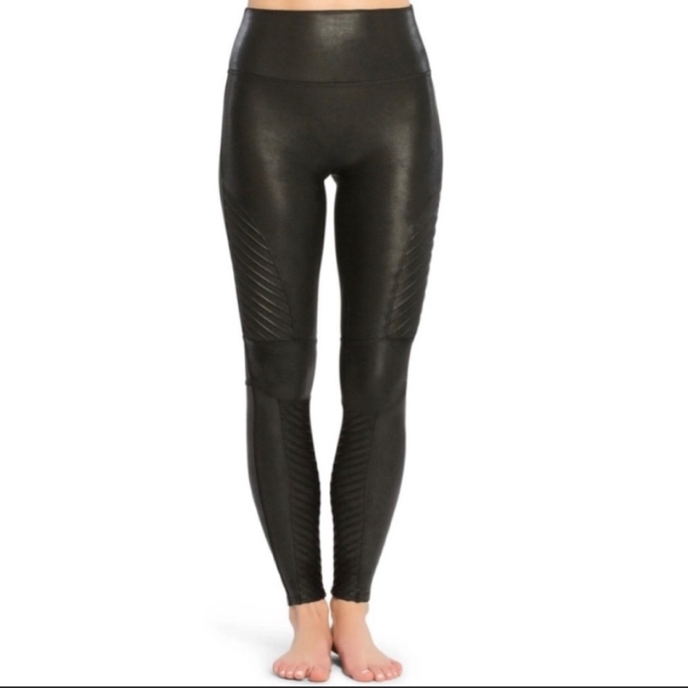 Spanx Faux Leather Moto Leggings - Picture 3 of 7